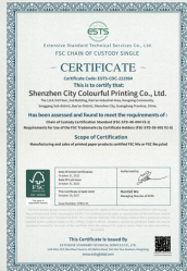 祝贺深圳市好晶彩印刷有限公司2022年快速通过FSC认证